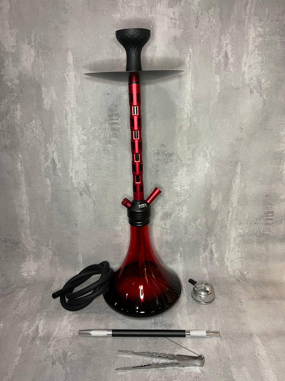 Кальян Amy deluxe 3 D cube 502 80 см Красно-черный (365516)