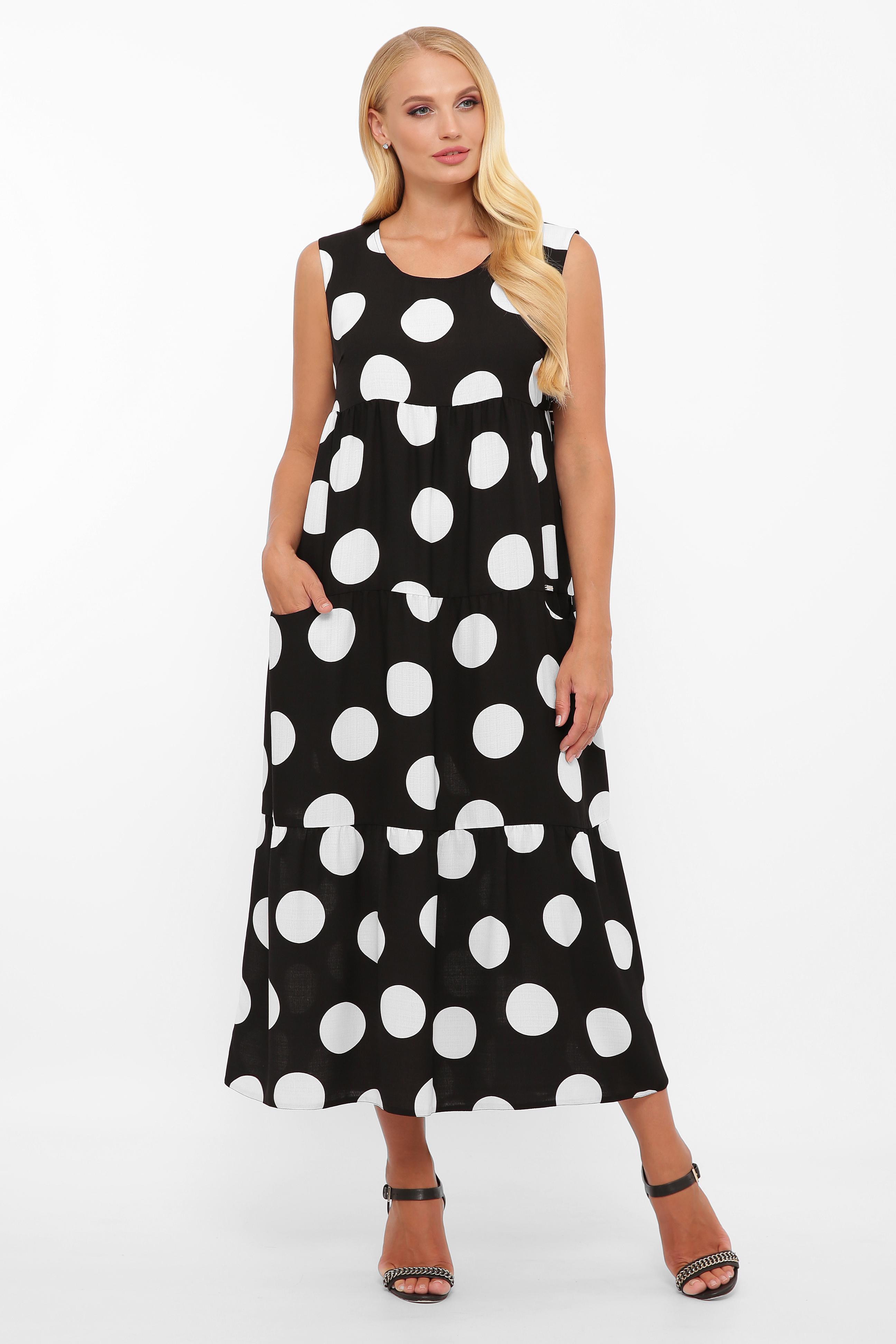 Платье VLAVI Тала р. 54 Черный/Горох (128403-54)