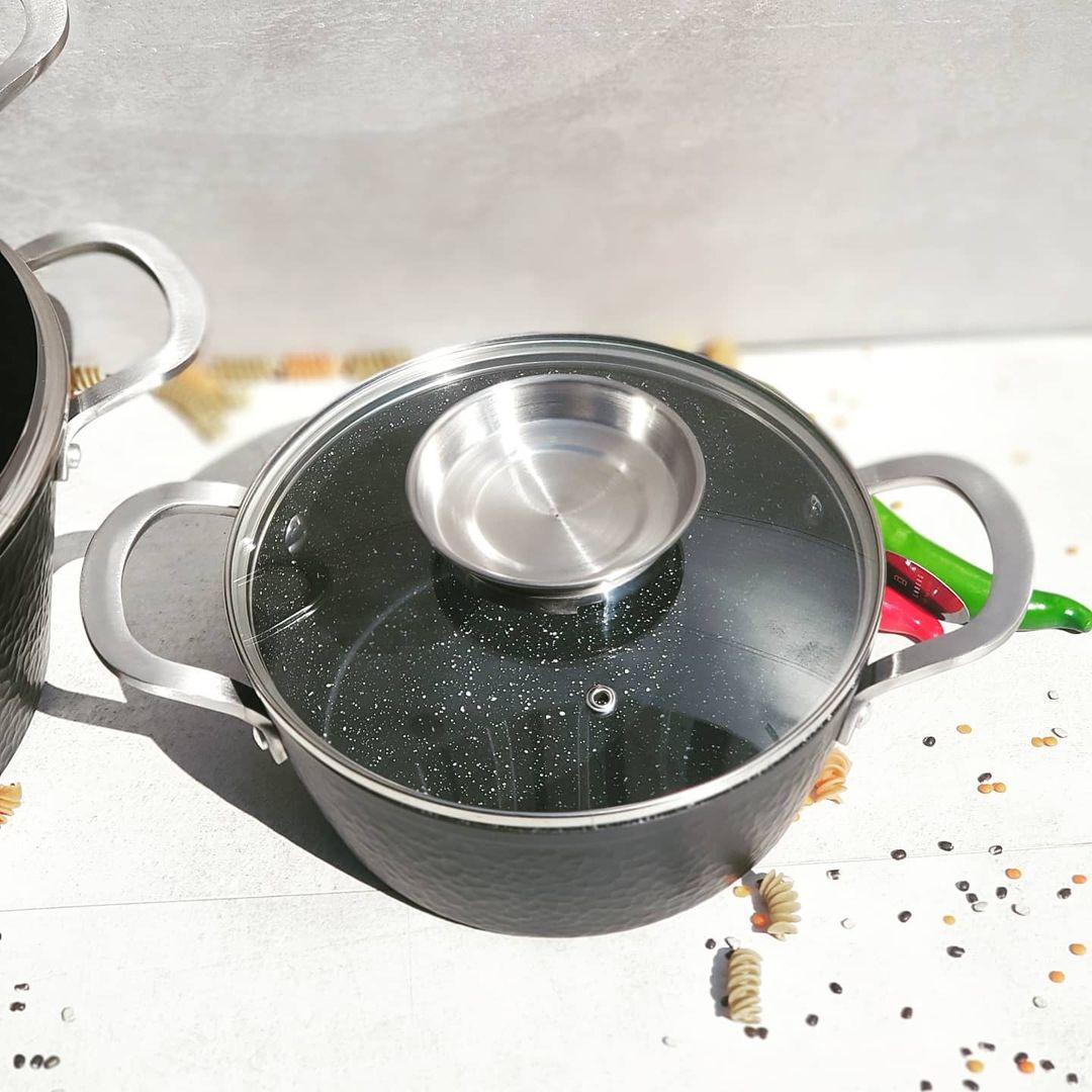 Каструля Edenberg із мармуровим антипригарним покриттям 7,2 л 28 см (EB-3966) - фото 2