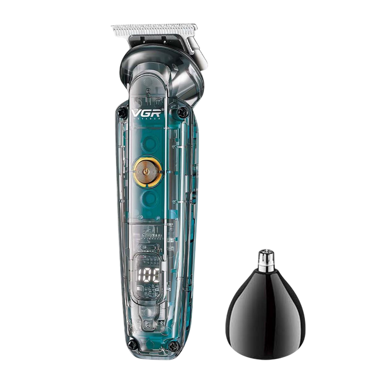 Триммер VGR V-949 4 2в1 насадки 1200 mAh LED display IPX6 Black (613620)