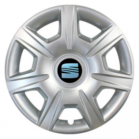 Автомобильные колпаки SKS 327 R15 с логотипом Seat 4 шт. Серебристый