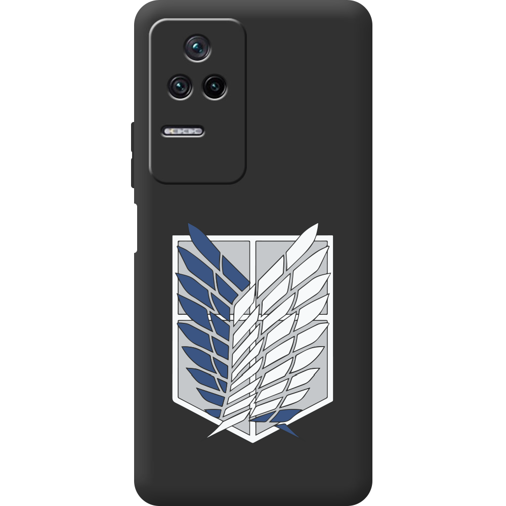 Чехол BoxFace Xiaomi Poco F4 Атака Титанов Крылья Свободы Черный силикон (44474-bk88-44484)