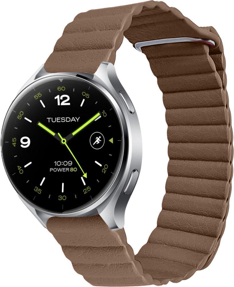 Ремешок кожаный Genis для Xiaomi Watch 2/2 Pro Brown (37179-30)