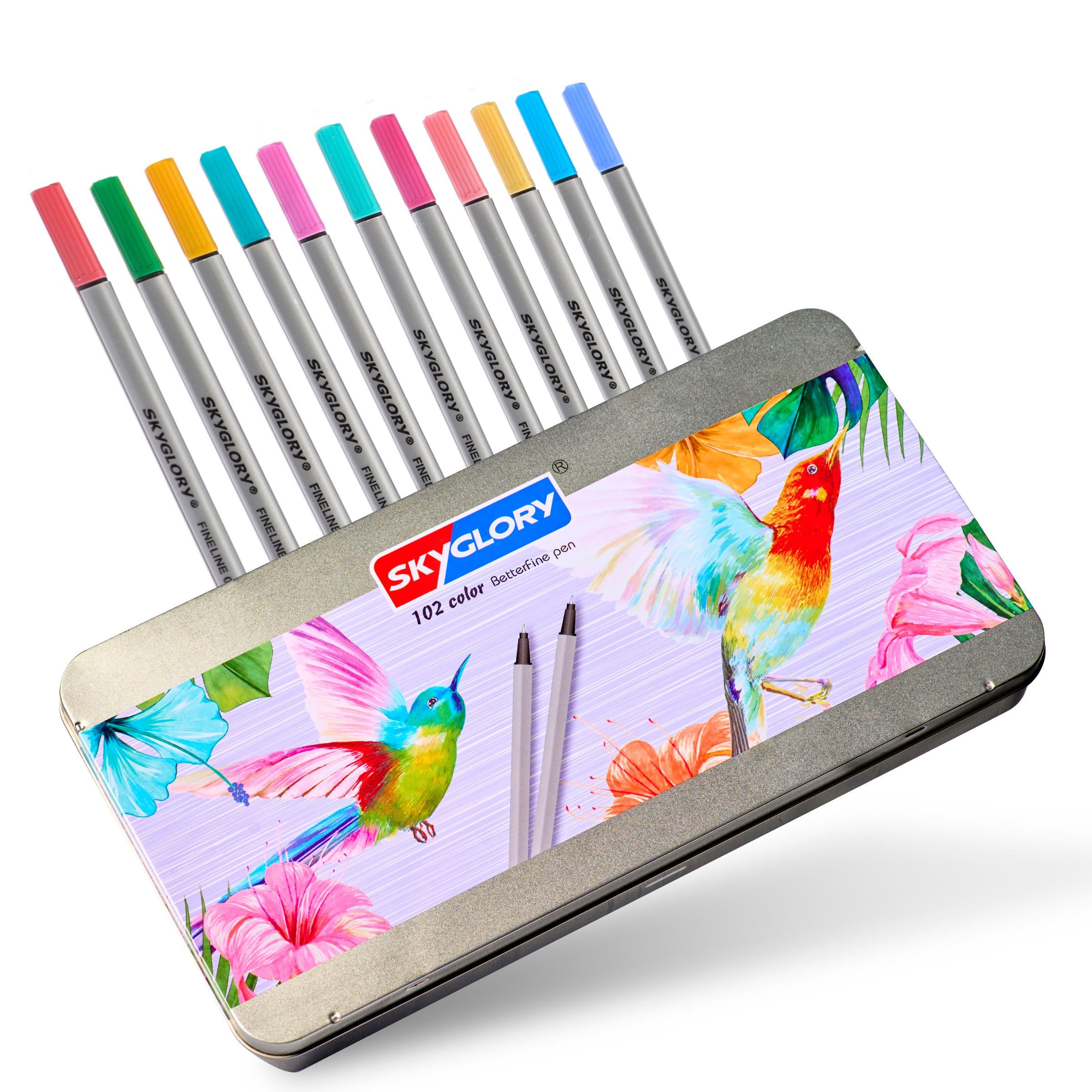 Набір лінерів Fineliner 102 кольорів 0,4 мм професійний у кейсі