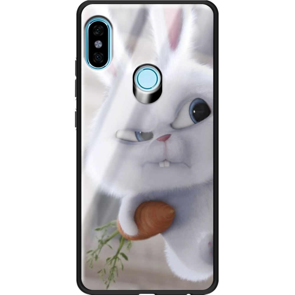Чехол BoxFace Xiaomi Redmi Note 5 / Note 5 Pro Rabbit Snowball Черный силикон со стеклом (32971-up1116-37747)