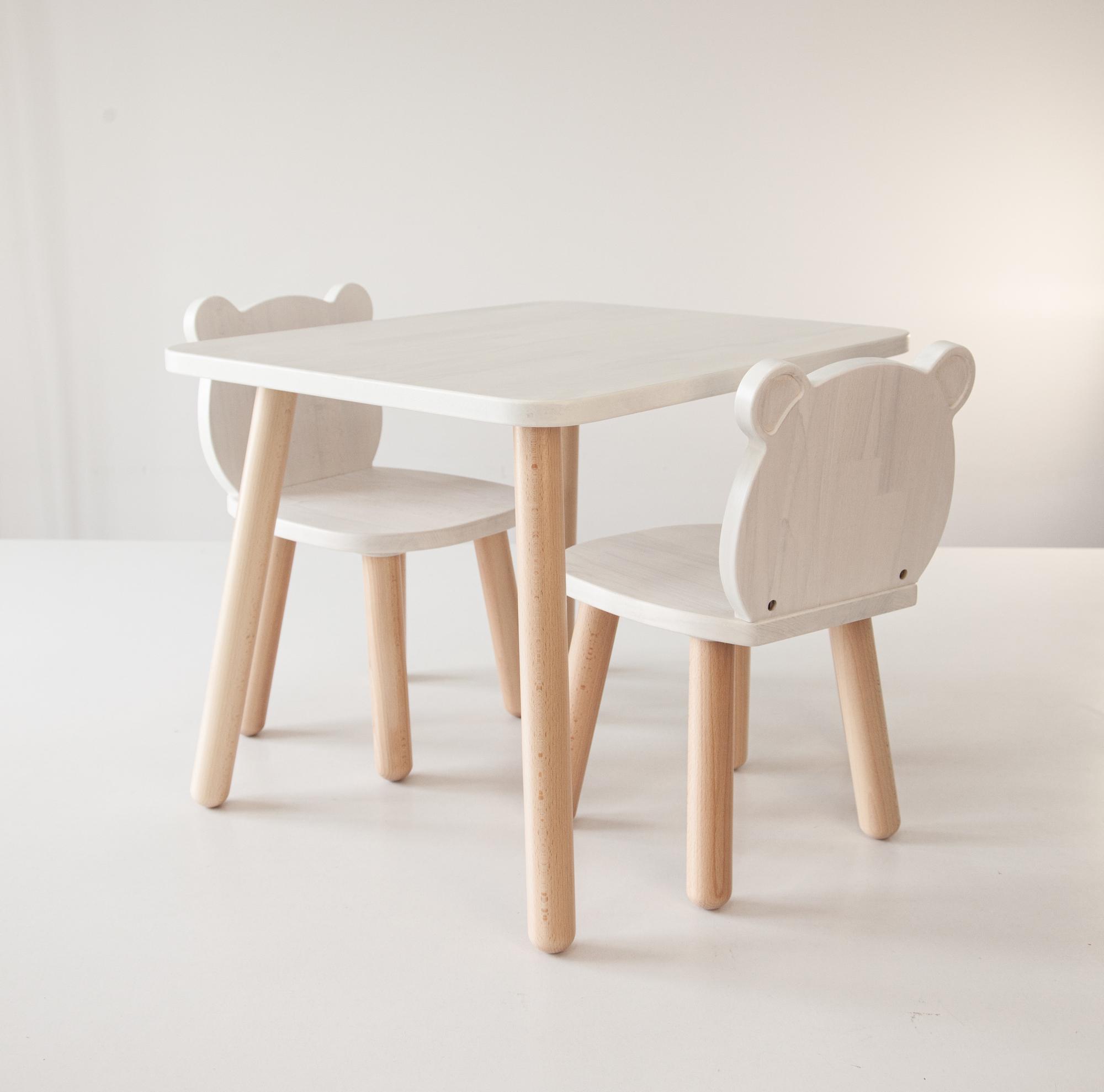 Детский столик и 2 стульчика Tatoy Bear для детей 4-7 лет Белый - фото 2 Детский столик и 2 стульчика Tatoy Bear для детей 4-7 лет Белый - фото 2