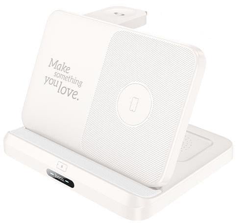 Зарядное устройство Hoco CQ7 3в1 беспроводное 15W White (36718)