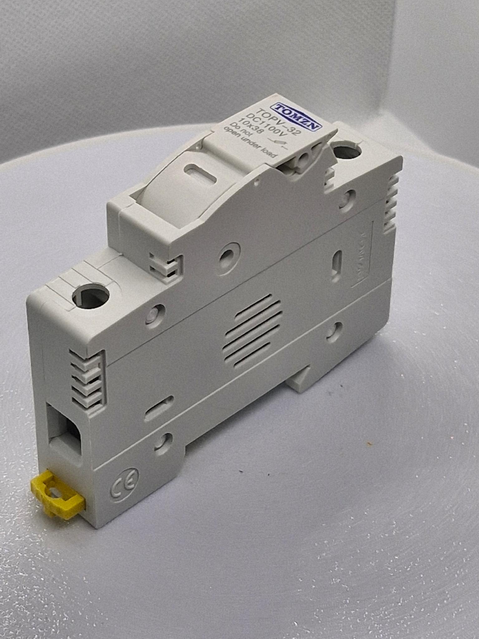 Тримач запобіжника TOMZN +1 32 А DC до 1000V однополюсний 1Р для сонячних панелей PV gPV TOPV-32 на DIN рейку 10x38 мм (98042728) - фото 9