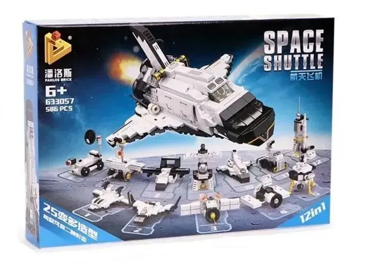 Конструктор Космический шаттл 12 в 1 из пластика 586 дет. Белый (150-98-633057) Конструктор Космический шаттл 12 в 1 из пластика 586 дет. Белый (150-98-633057)