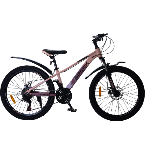Велосипед Spark AIRCORE колеса 24" алюминиевая рама 12" Персиковый с розовым (000239177)