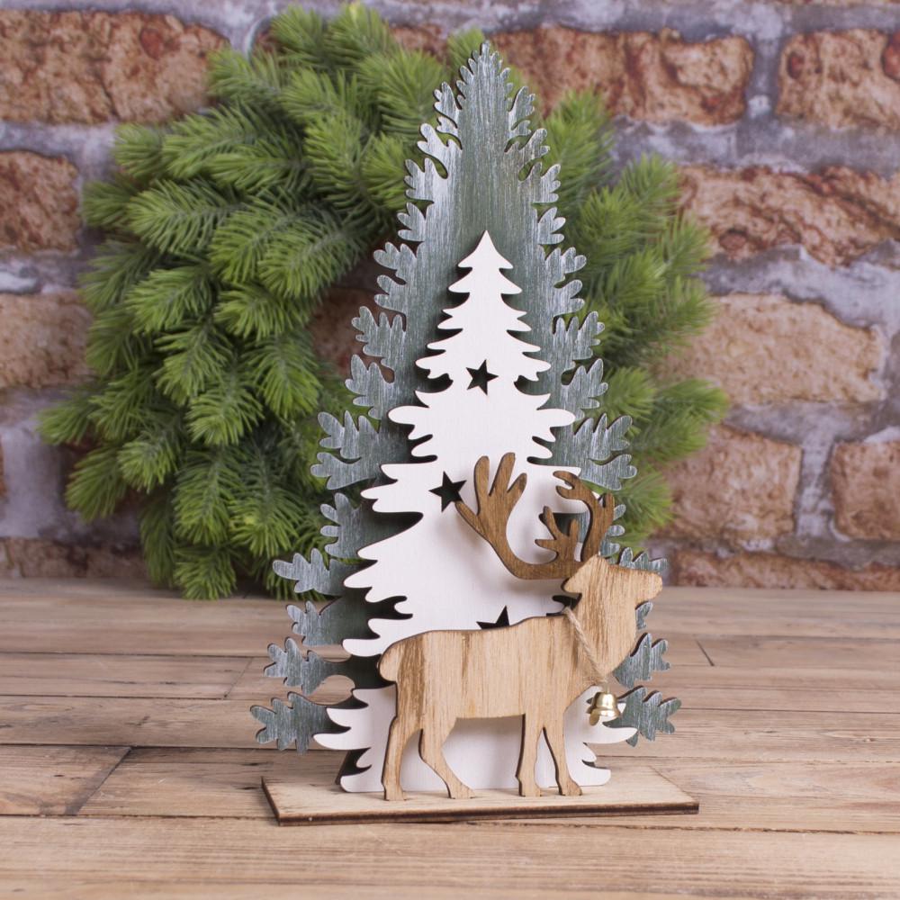 Статуэтка новогодняя из дерева (3188)