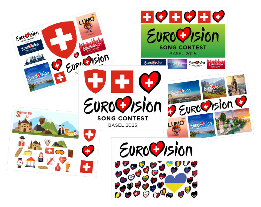 Наклейки APRIORI Євробачення 2025 А5 6 арк. 210x148 мм (UA2982)