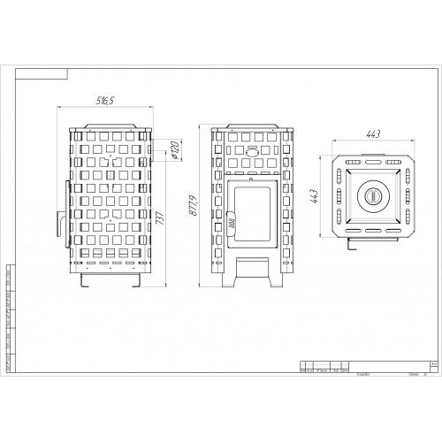 Піч опалювально-варочна Новаслав Вертикаль ПОВ-100 ЧК С2 К з склом (18222316) - фото 2 Піч опалювально-варочна Новаслав Вертикаль ПОВ-100 ЧК С2 К з склом (18222316) - фото 2