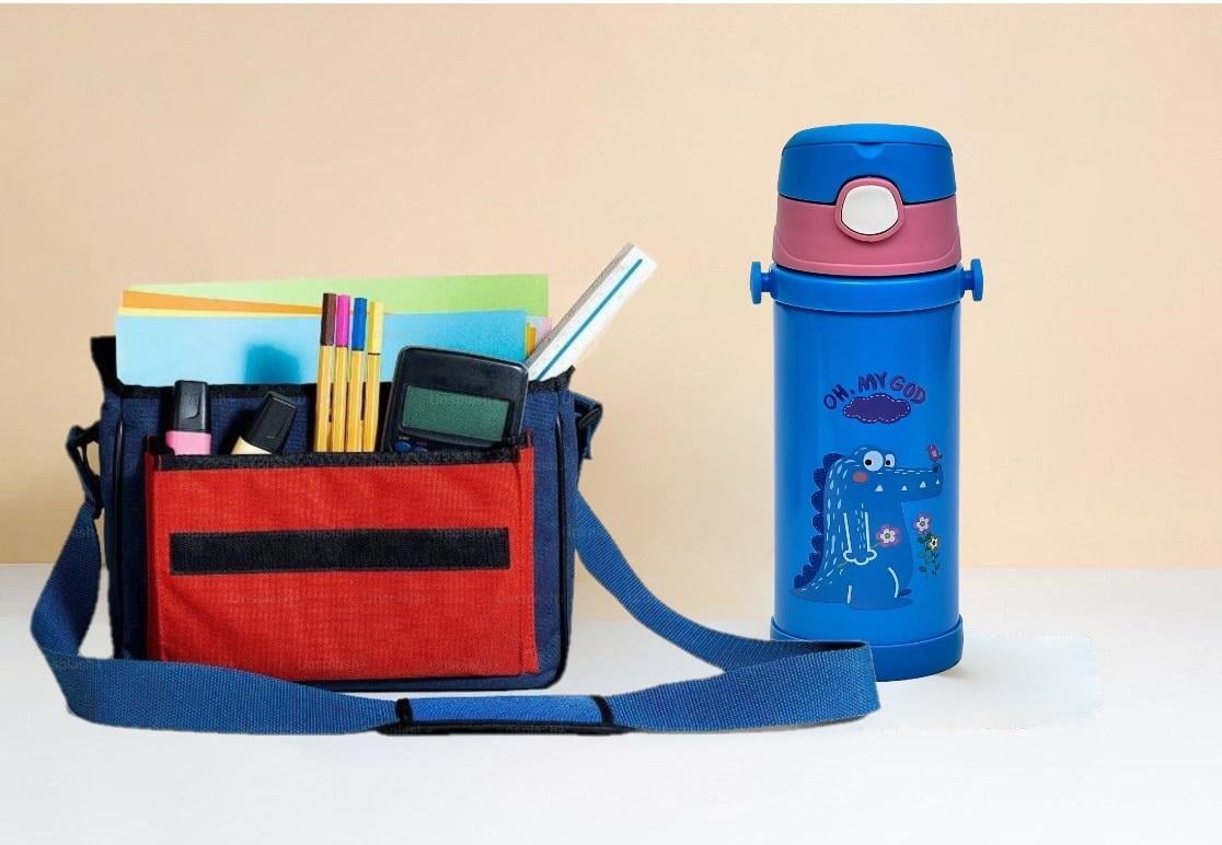 Термос поильник детский с трубочкой и ремешком Crocodile 350 мл - фото 5 Термос поильник детский с трубочкой и ремешком Crocodile 350 мл - фото 5