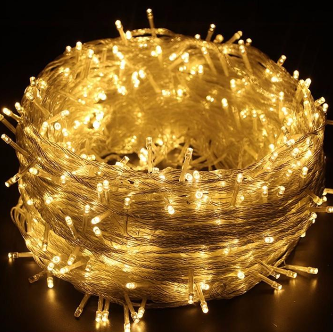 Гірлянда штора провід від мережі 12 м 200 L Теплий Білий (91015)