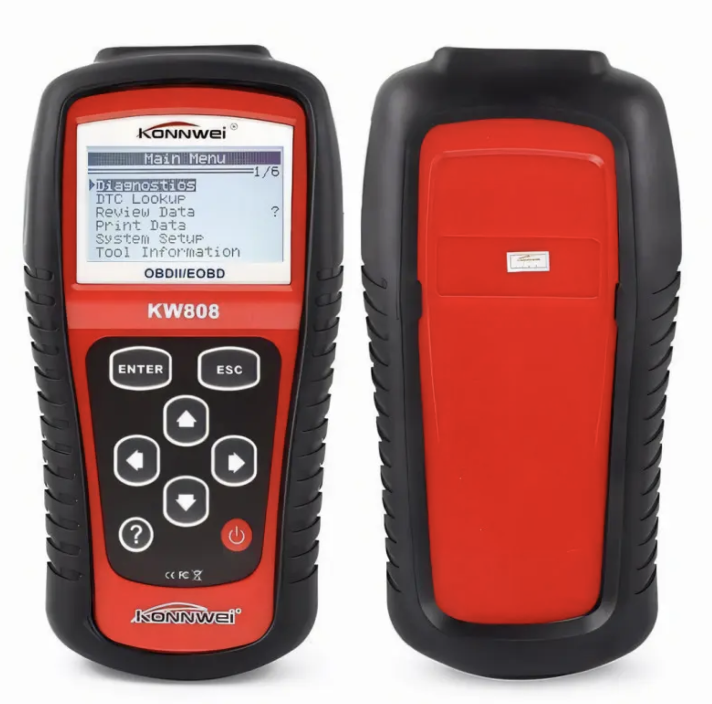 Автосканер OBD2 Konnwei KW808 для диагностики авто/чтения и удаления ошибок OBDII/CAN универсальный (19575) - фото 2 Автосканер OBD2 Konnwei KW808 для диагностики авто/чтения и удаления ошибок OBDII/CAN универсальный (19575) - фото 2