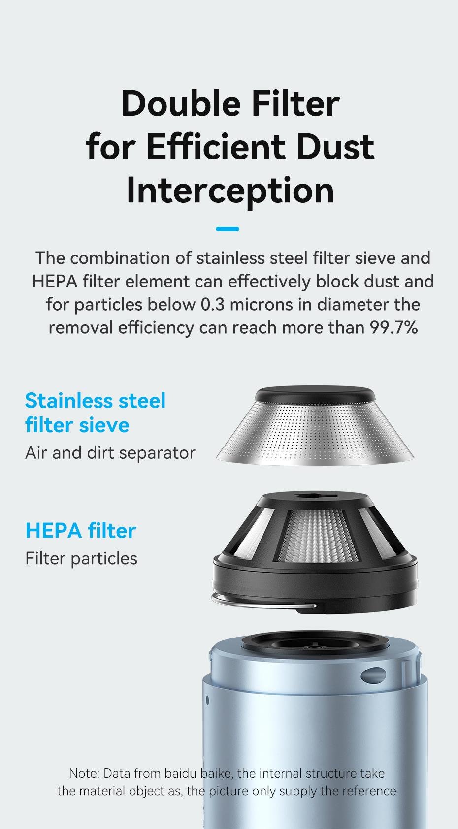 Автопилосос бездротовий Vention 70W 5000Pa Чорний (KRAB0) - фото 12