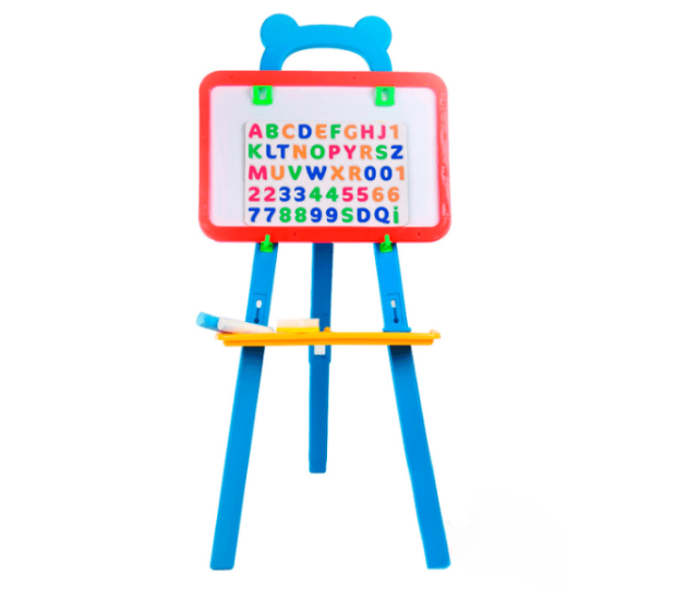 Мольберт дитячий 0703-RU двосторонній магнітний магнітні цифри/літери 3 мови (2709531594) - фото 2