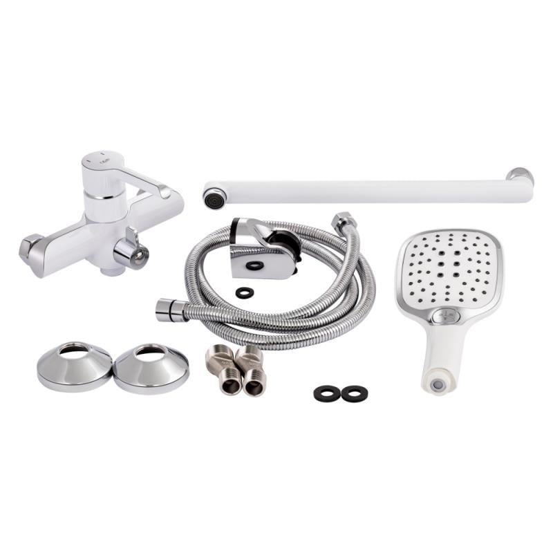 Смеситель для ванны Q-tap Grand WCR 005 латунь Белый (QTGRAWCR005) - фото 8 Смеситель для ванны Q-tap Grand WCR 005 латунь Белый (QTGRAWCR005) - фото 8