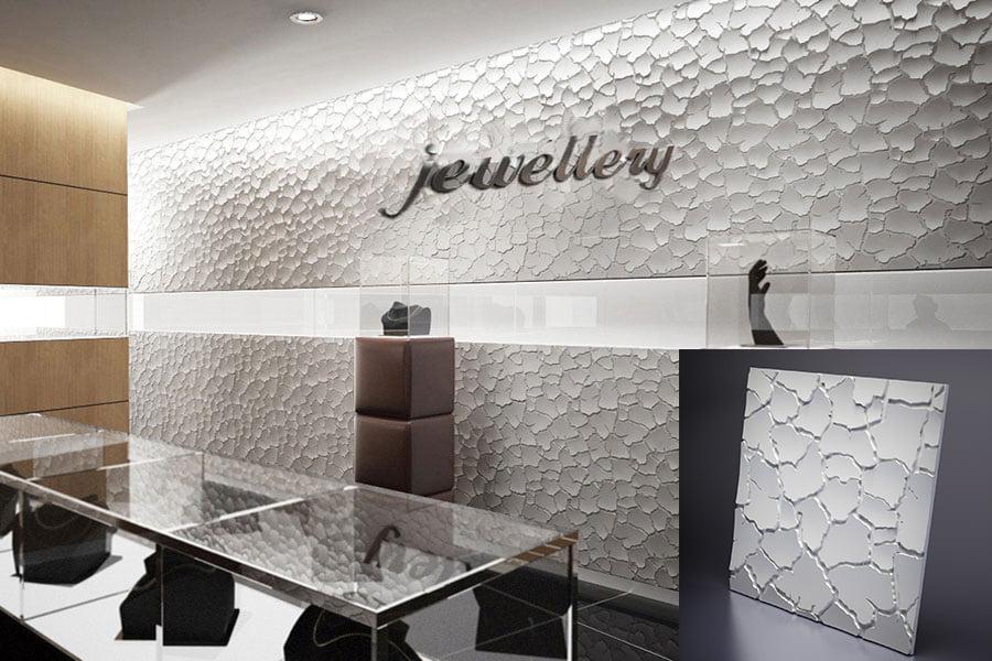 3D-панель гіпсова декоративна Сахара під фарбування 500x500x22 мм Білий (30633250) - фото 2