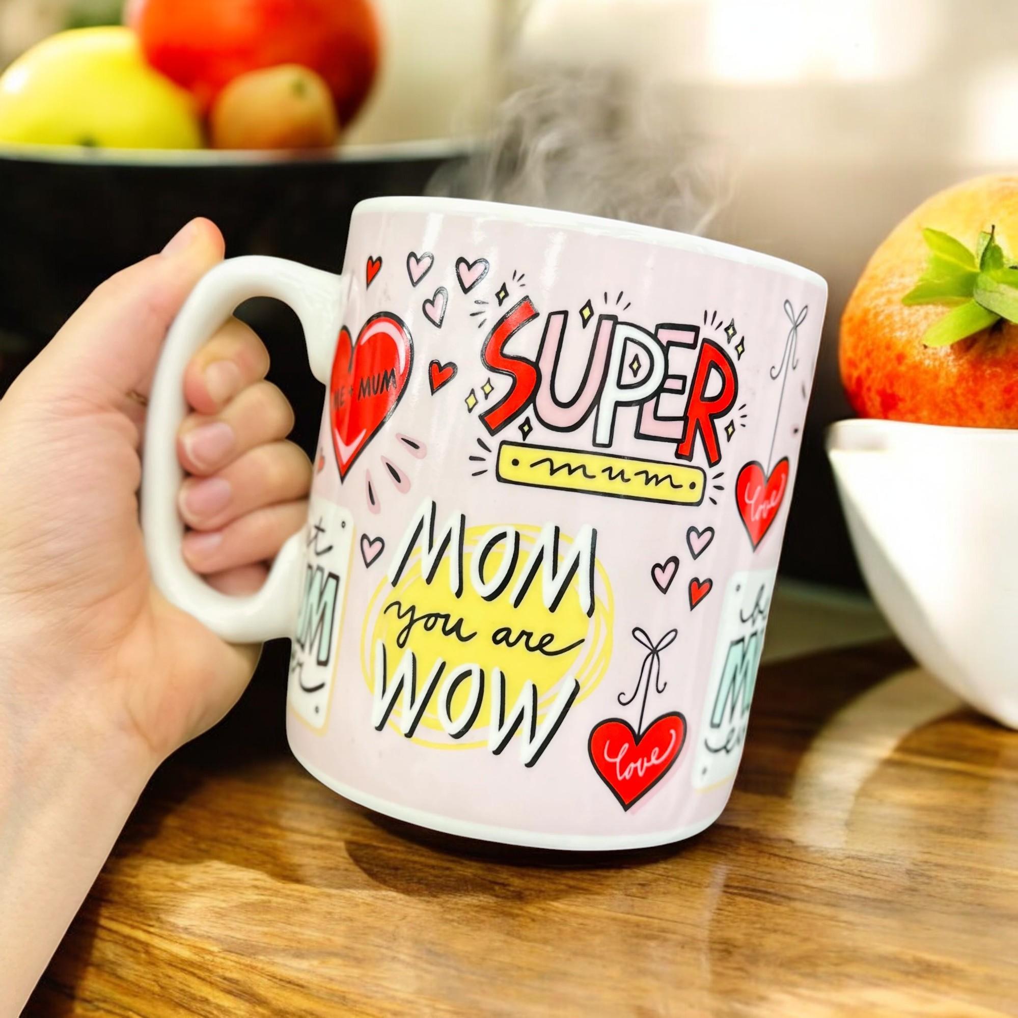 Кружка большая керамическая "The Best MOM in the world" 1 л Розовый - фото 2 Кружка большая керамическая "The Best MOM in the world" 1 л Розовый - фото 2