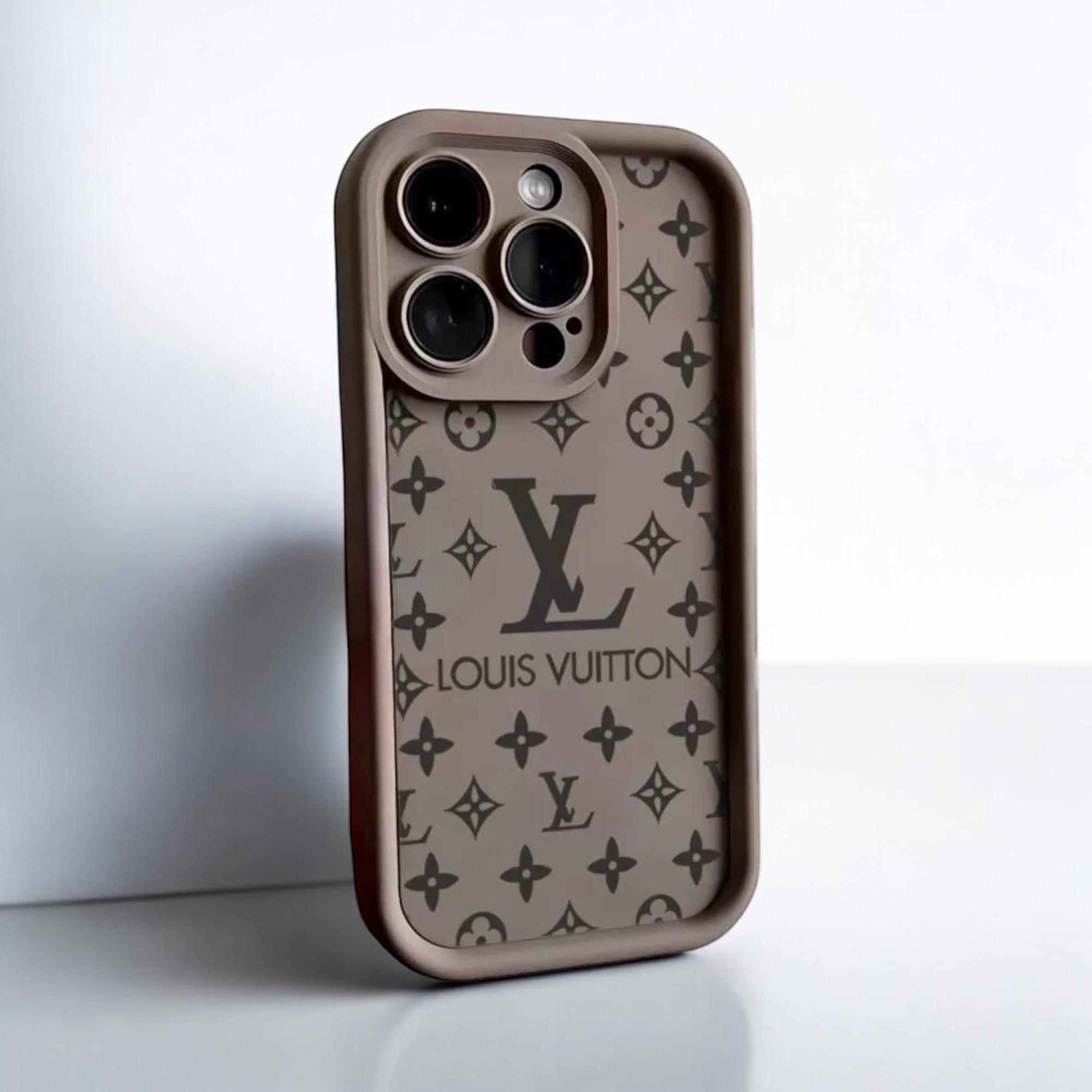 Чохол для Iphone 12 Pro Max матовий Louis Vuitton, захисний, коричневий