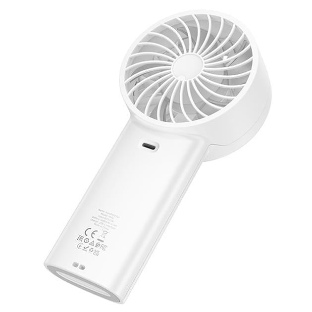 Вентилятор портативний Hoco HX62 Endless handheld fan 45dB 3W 6000 mAh White - фото 6