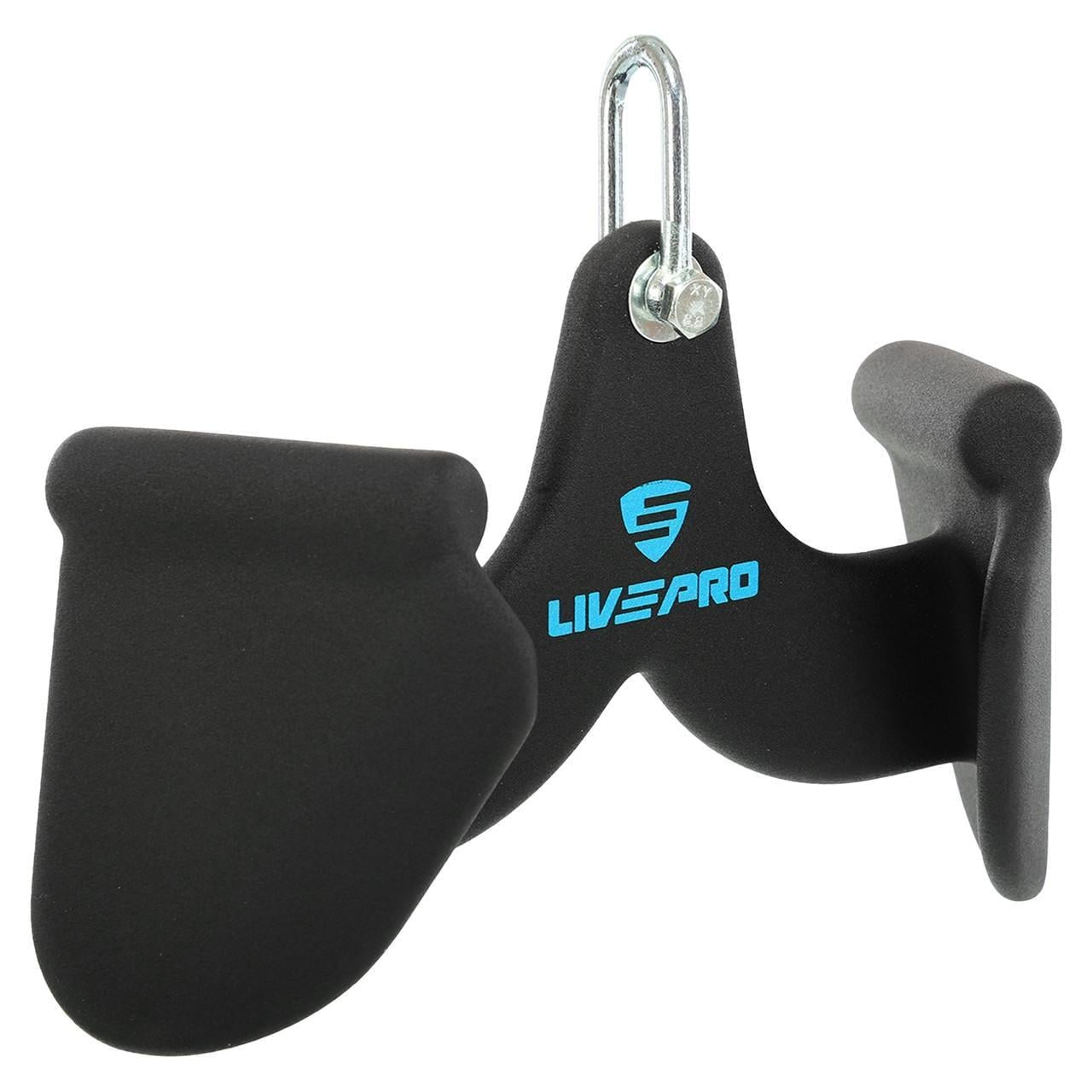Рукоятка для тяги з вузьким хватом V-grip нековзне покриття LiveUp LP8323 27,5 см Чорний (2532856718)