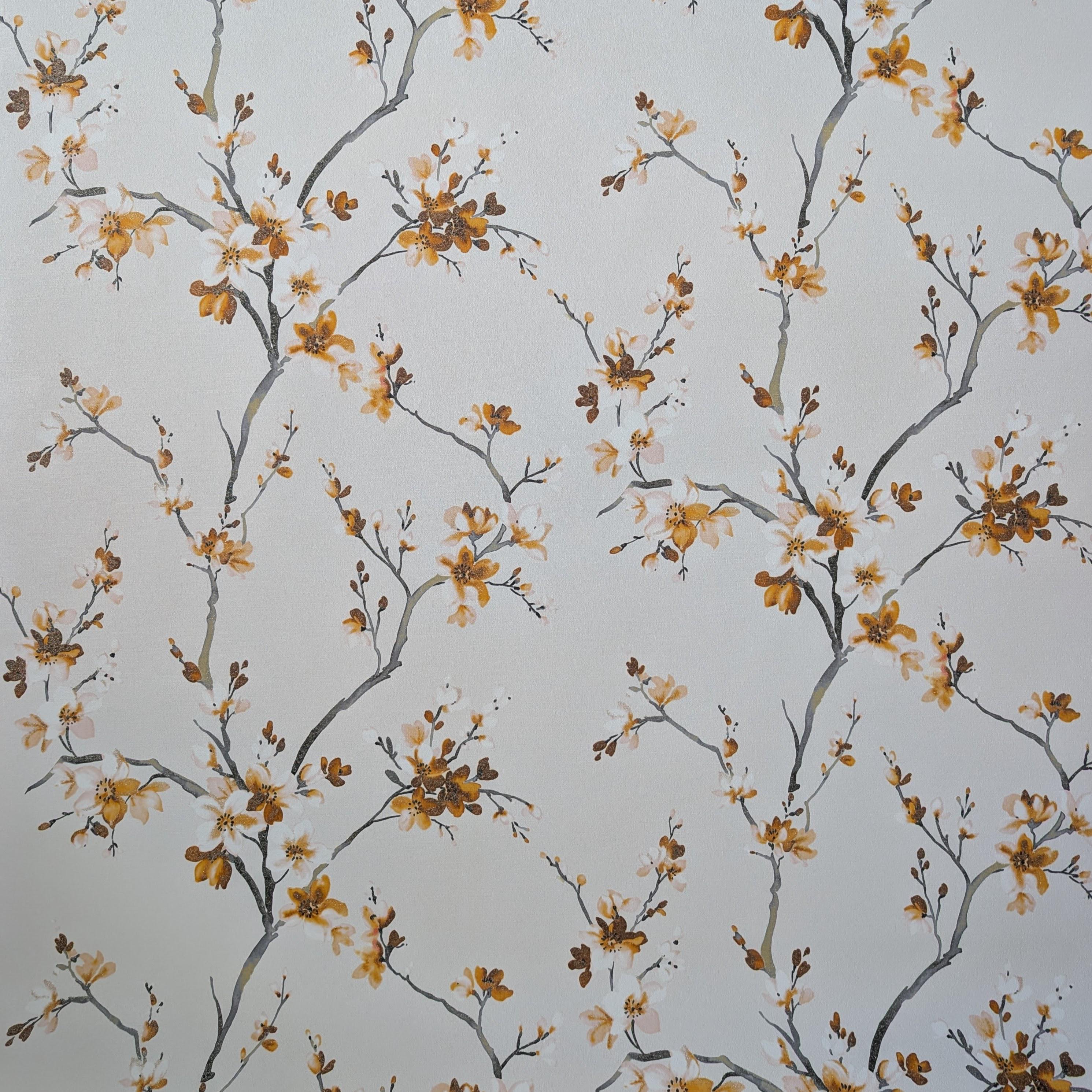 Обои виниловые на флизелиновой основе A.S. Creation Premium 38500-2 Деревья 1 м Желтый (28446519)