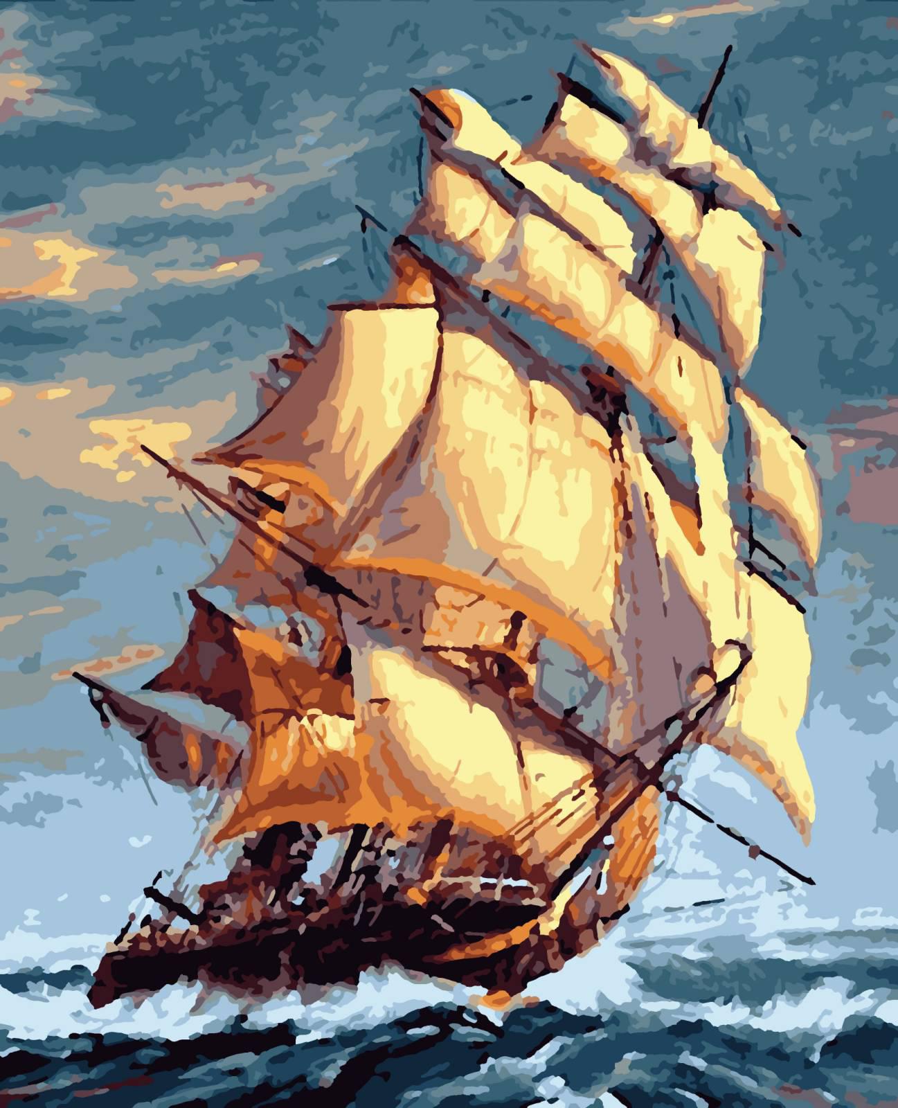 Картина по номерам Artissimo На всех парусах 50х60 см (PNX5405)