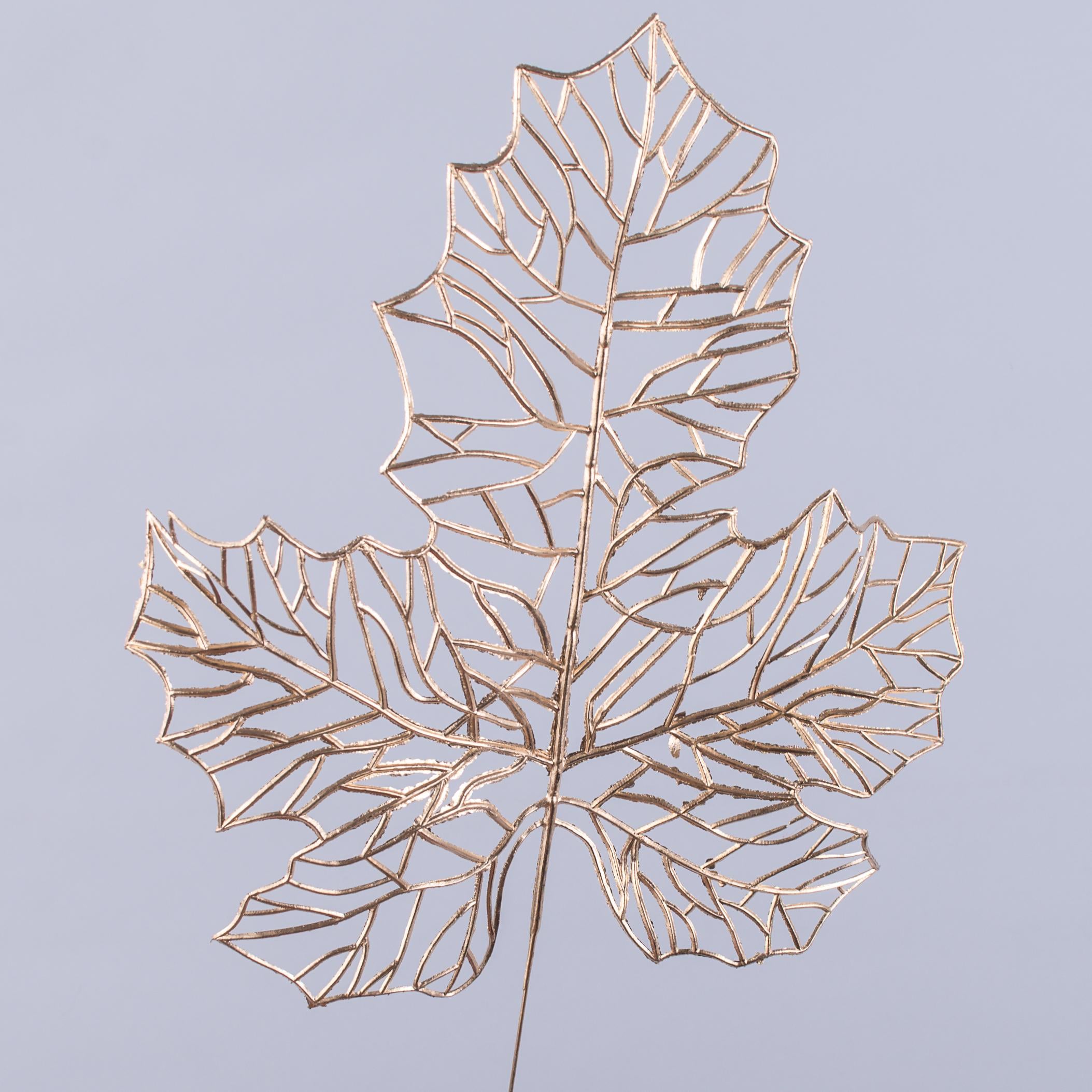 Лист кленовий штучний блискучий Золотий (3283-1)