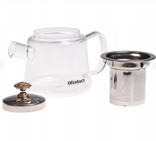 Заварник Ofenbach стекло/нержавеющая сталь со съемным ситечком 1100 мл (100617L) - фото 5 Заварник Ofenbach стекло/нержавеющая сталь со съемным ситечком 1100 мл (100617L) - фото 5