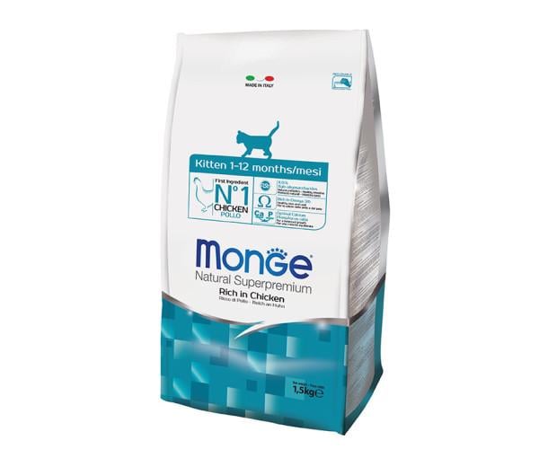 ᐉ Корм сухой Monge Rich in Chicken Kitten с курицей для котят 10 кг ...