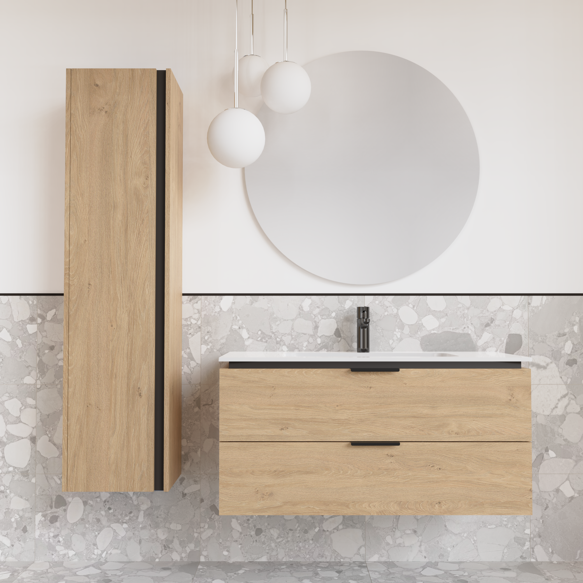 Тумба подвесная с раковиной MVK Vostok Icon 100 В2 1000х450х530 мм Дуб каменный (p2100db) - фото 4 Тумба подвесная с раковиной MVK Vostok Icon 100 В2 1000х450х530 мм Дуб каменный (p2100db) - фото 4