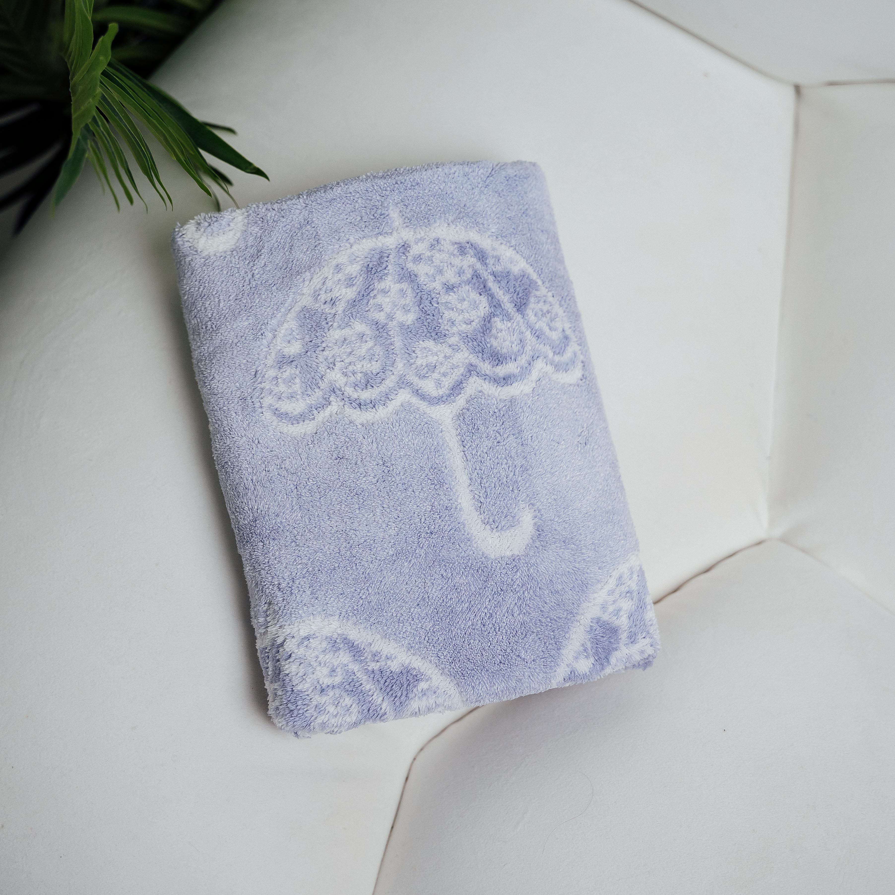 Полотенце лицевое зонтик фибра 100х50 см Пастельно-фиолетовый (87183) - фото 1 Полотенце лицевое зонтик фибра 100х50 см Пастельно-фиолетовый (87183) - фото 1