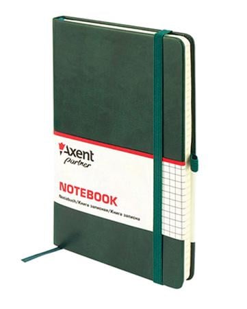 Записна книга Axent Partner Lux A5- 96 аркушів у клітинку Зелений (8202-04-A)