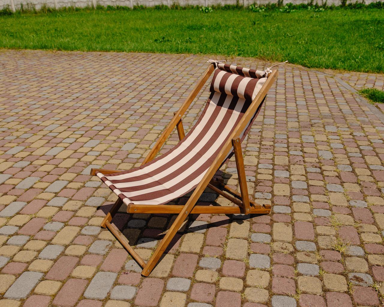 Шезлонг для дачи тканевый XRmaster с подушкой Коричневый/Кофейный (КШ-001/2) Шезлонг для дачи тканевый XRmaster с подушкой Коричневый/Кофейный (КШ-001/2)