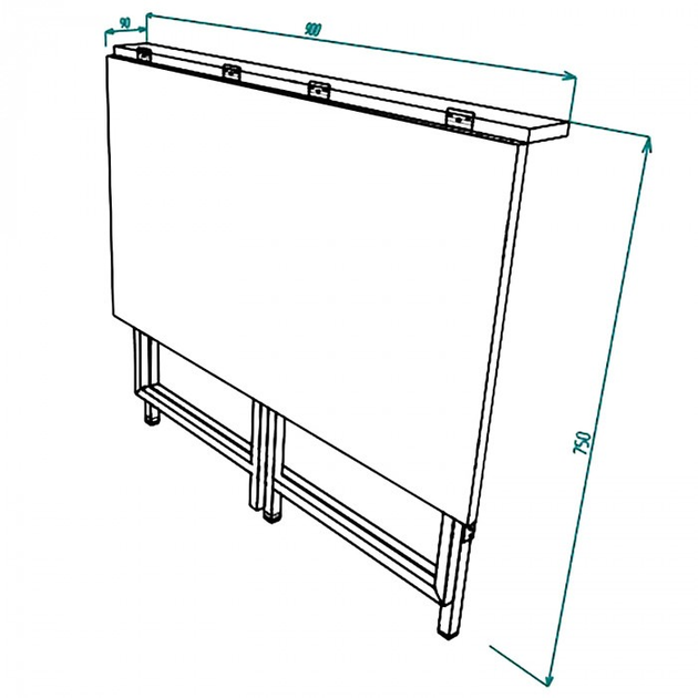 Обідній стіл трансформер Knap Knap книжка Білий (S201001003) - фото 6