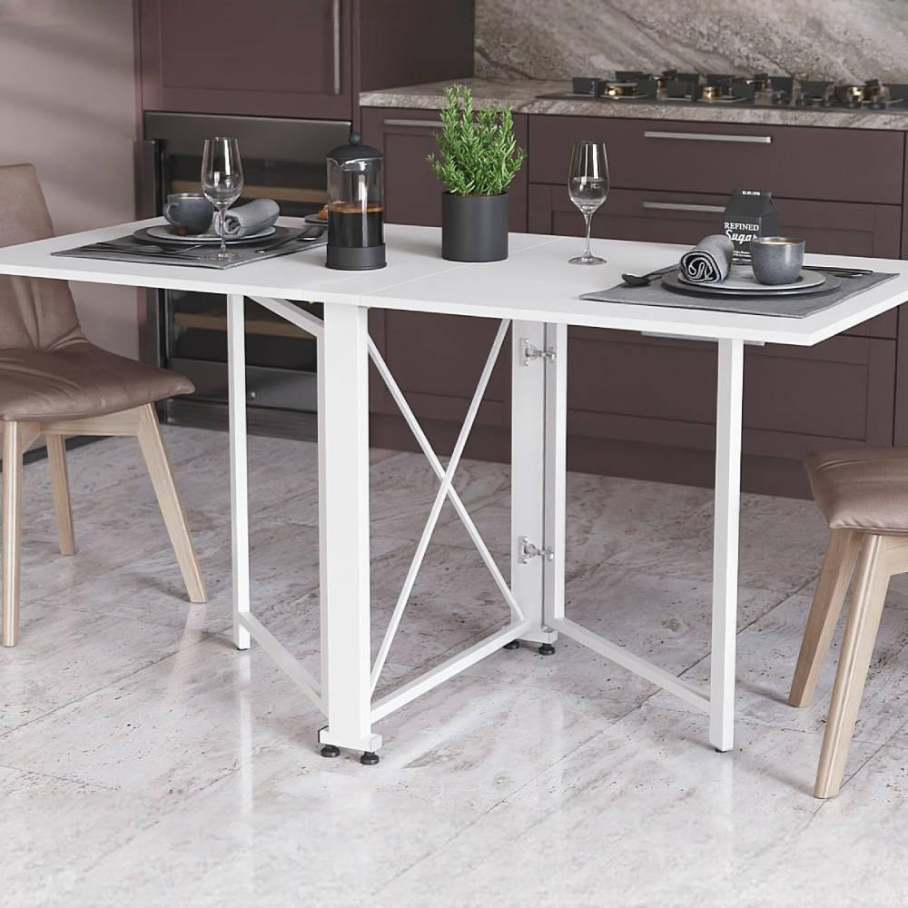 ᐉ Стол-книга трансформер Ferrum-decor Орион 2 металл/ДСП 16 мм 750x1520x730 мм Белый/Белый (FRD-104590) • Купить в Киеве, Украине • Лучшая цена в Эпицентр