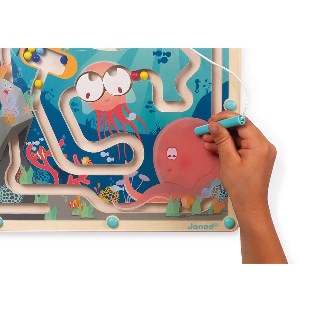 Игра магнитный лабиринт Janod Океан J05312 деревянная (29704319) - фото 3