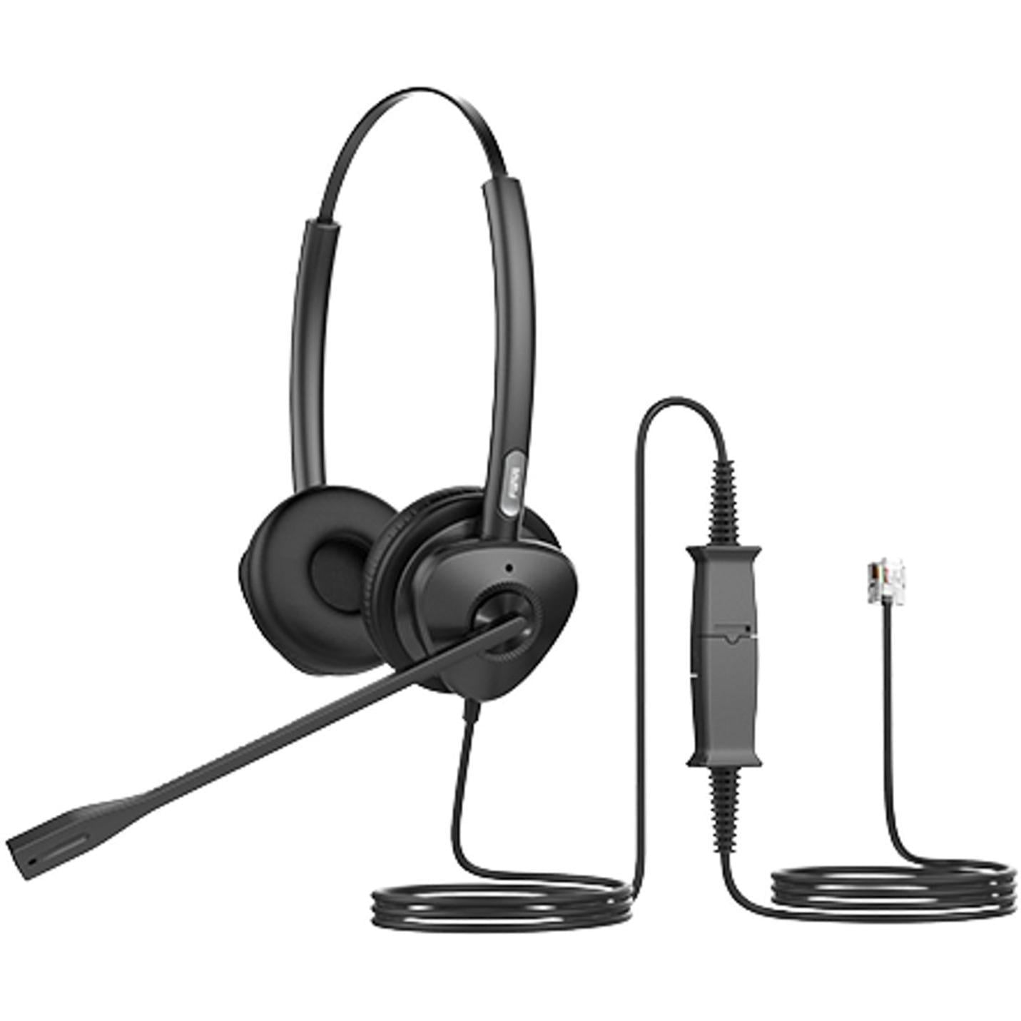 Наушники с микрофоном Fanvil HT302 1xRJ9 для IP-телефонов Черный Наушники с микрофоном Fanvil HT302 1xRJ9 для IP-телефонов Черный