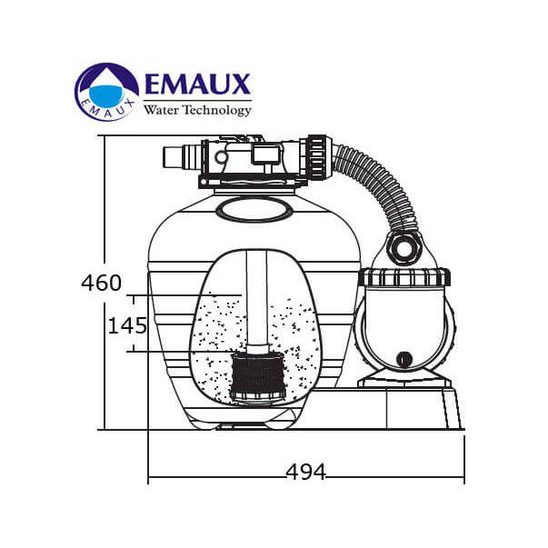 Установка фільтраційна Emaux FSU-8TP 8 м3/год (3372) - фото 5