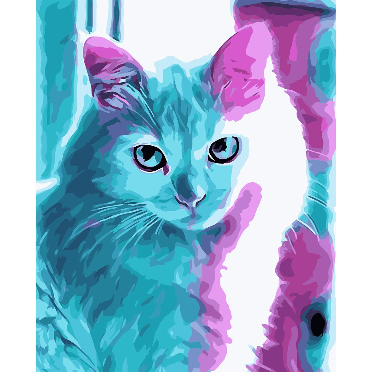 Картина по номерам Strateg Белый пушистик 40x50 см (VA-3582)