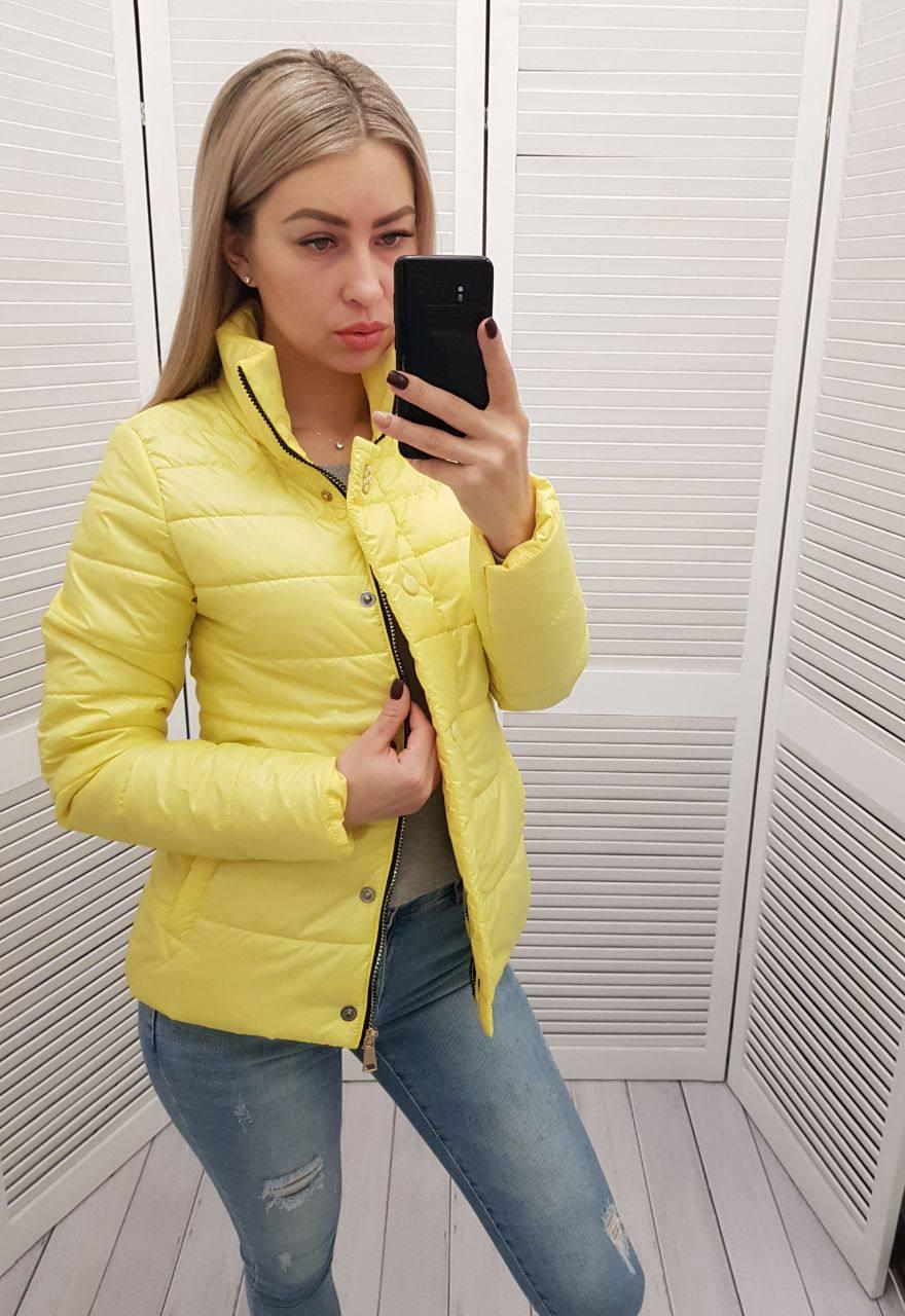 Куртка демисезонная Khan короткая приталенная р. 44 Желтый (Kh211) - фото 4 Куртка демисезонная Khan короткая приталенная р. 44 Желтый (Kh211) - фото 4