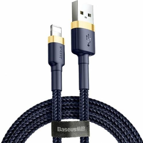Кабель Baseus CALKLF-BV3 Cafule Lightning to USB 100 см Blue/Gold (545fea56)