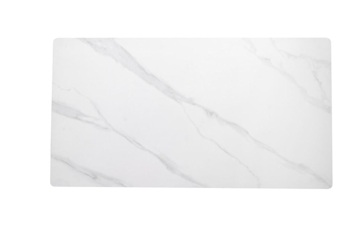 Стол обеденный керамический Ветро 1300х700х750 мм Мраморно бело/черный (TМ-100) - фото 3 Стол обеденный керамический Ветро 1300х700х750 мм Мраморно бело/черный (TМ-100) - фото 3