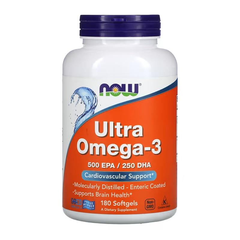 Риб'ячий жир NOW Omega-3 Odor Controlled - Enteric Coated 180 капс. (11799-01)