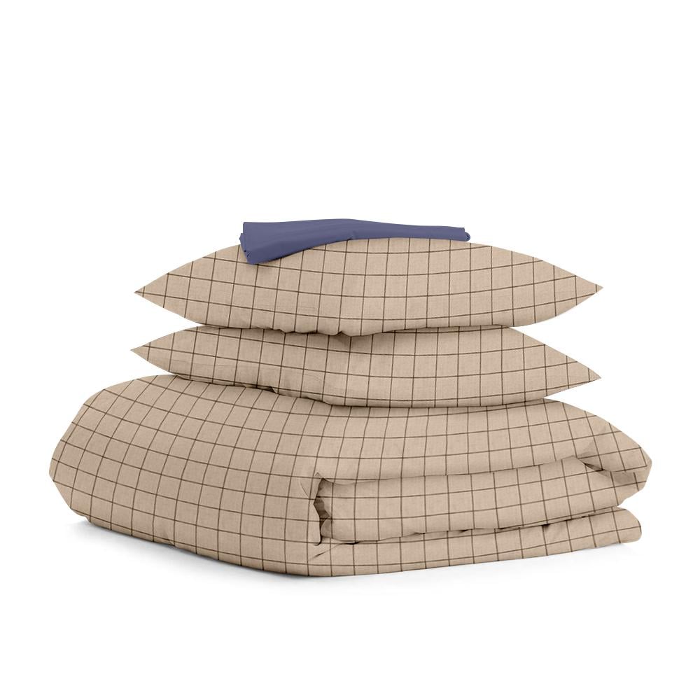 Постель двуспальная Cosas Beige Geometry с простыней на резнике 180х220 см (4822052141397)