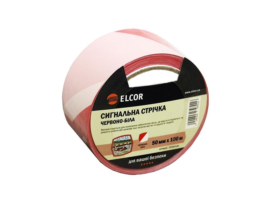 Лента сигнальная Elcor TEPE50100 50 мм 100 м Красно-белый (40206797) Лента сигнальная Elcor TEPE50100 50 мм 100 м Красно-белый (40206797)