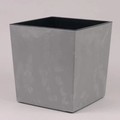 Горшок пластмассовый Flora JUKA ECO recycled с вкладом 19х19 см Серый (79617)